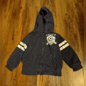 Kids Black Soccer Hoodie